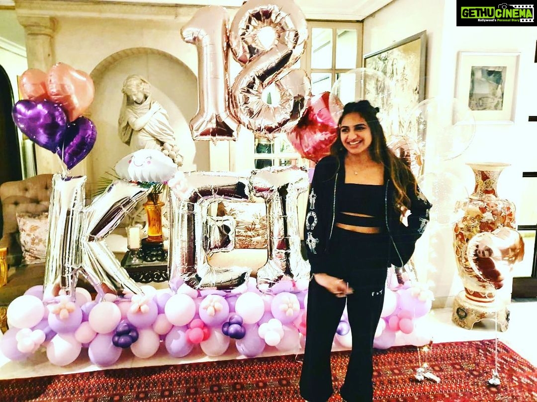 Madhoo Instagram - Happy happy birthday my darling baby k all of 18 today 💜💜💜💜