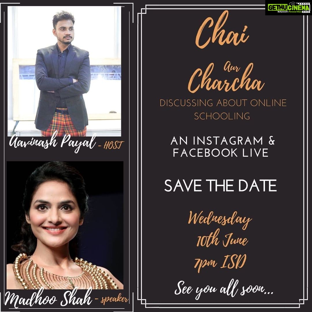Madhoo Instagram - Join me tom @7 pm❤️❤️❤️