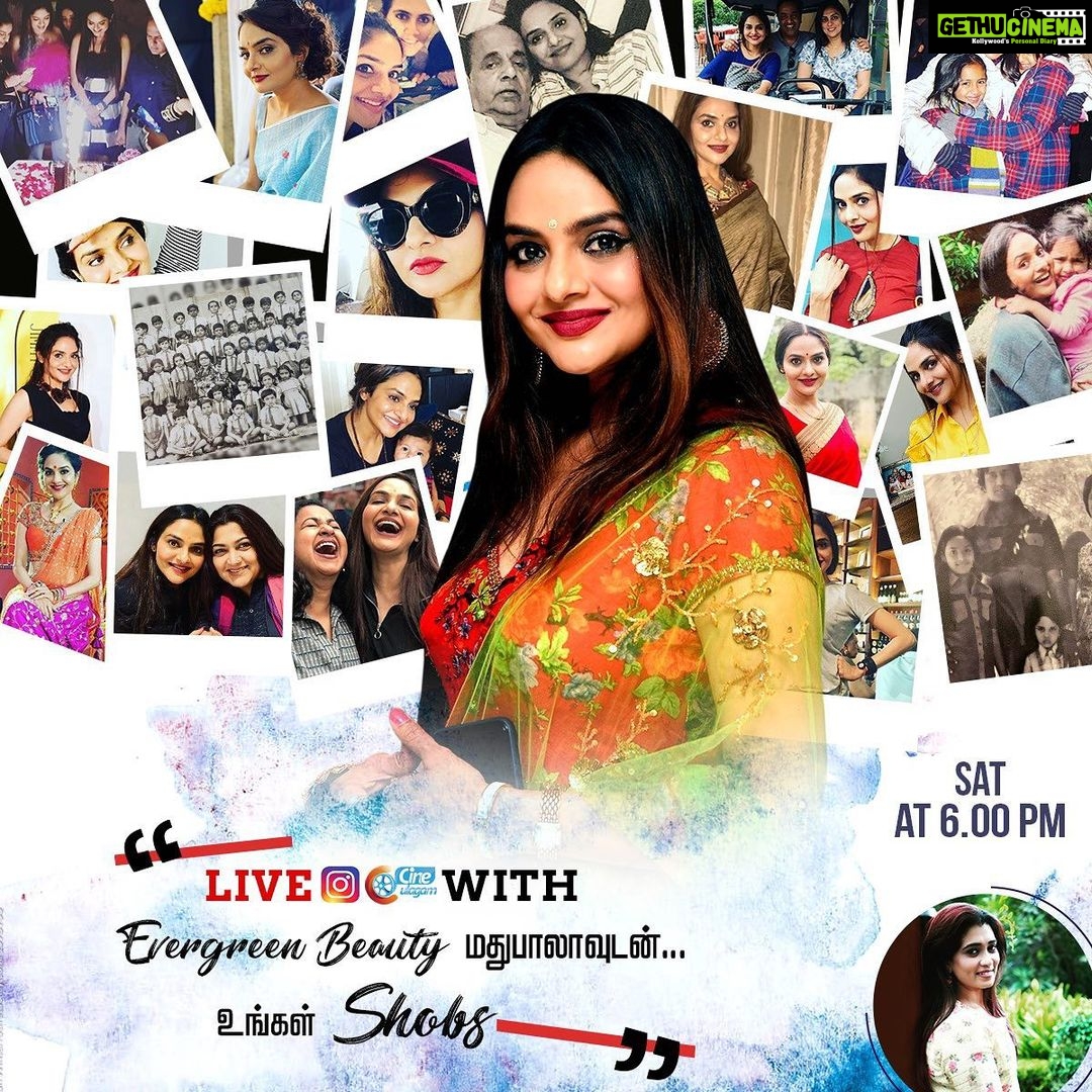 Madhoo Instagram - Meet me tom at 6 pm @vj_shobana_lionel