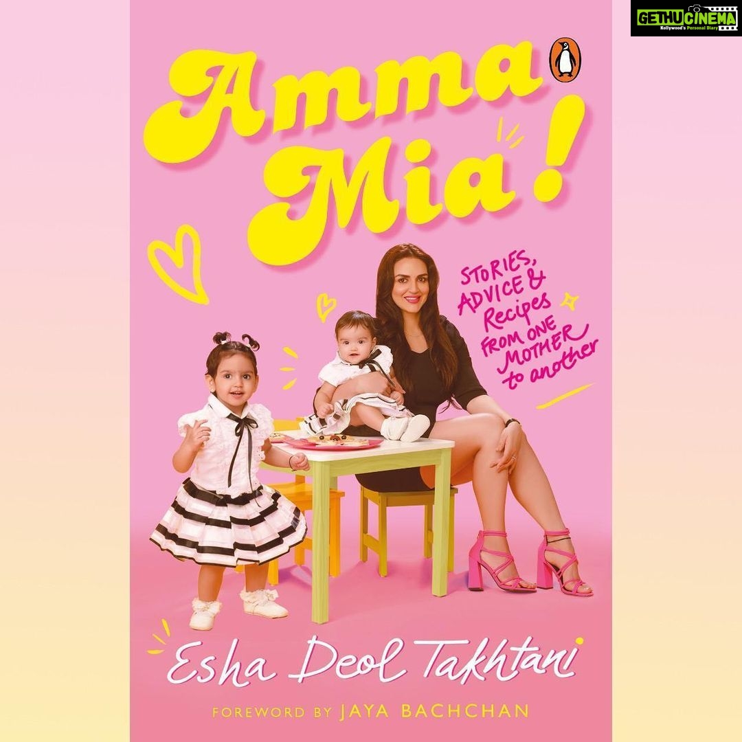 Madhoo Instagram - #amammia @imeshadeol @penguinIndia Awesome effort my darling Esha wish you the best . Also every one go order you copy today http://bit.ly/AmmaMia