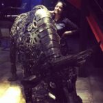 Madhumila Instagram - That's is a steampunk sculpture of bull; full of life and emotion 👏💕✨ who can guess the place😉😋 #steampunkart #daytoremember #girlstrip