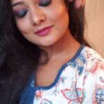 Madhumila Instagram - My firstu firstu video experimenting colors on my eyes💃💃💃 It's not because I'm interested in doing makeup, it's because..... Color Panna pudikkum pa😋🤣 but why colour ellam try pannuran🤷‍♀ because I love my specially made dress by @sahi_eboutique❤ #nofilter