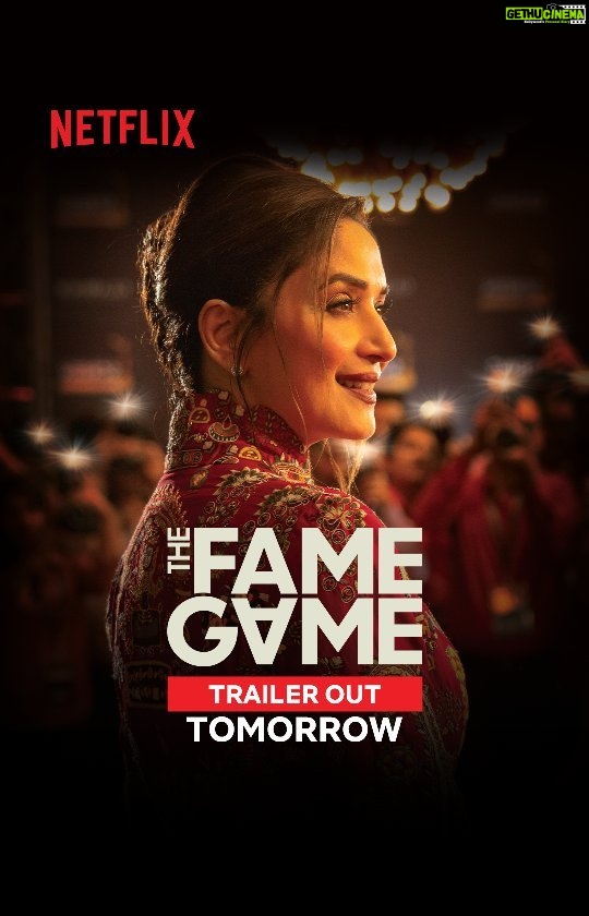Madhuri Dixit Instagram - Be it stardom or glamour, everything has a dark side to it. Know more about the flip side of fame in Bollywood star Anamika Anand’s life in the series ‘The Fame Game’. Trailer out tomorrow. #TheFameGame #TheFameGameOnNetflix @netflix_in @karanjohar @apoorva1972 @newyorksri @madhuridixitnene @somenmishra @bejoynambiar @karishmakohli @sanjaykapoor2500 @manavkaul @mulay.suhasini @lakshvir.saran @muskkaanjaferi @rajshri_deshpande @whogaganarora @nishamehta @dharmaticent