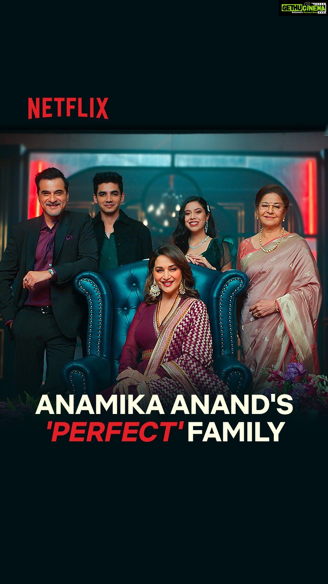 Madhuri Dixit Instagram - Camera ke saamne ka sach aur peeche ka sach bahut alag hota hai. Kya chhupa rahi hai Anand family? ‘The Fame Game’ series premiering 25th February only on Netflix. #TheFameGame #TheFameGameOnNetflix @netflix_in @karanjohar @apoorva1972 @newyorksri @madhuridixitnene @somenmishra @bejoynambiar @karishmakohli @sanjaykapoor2500 @manavkaul @mulay.suhasini @lakshvir.saran @muskkaanjaferi @rajshri_deshpande @whogaganarora @nishamehta @dharmaticent