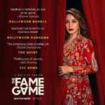 Madhuri Dixit Instagram - The joy of creating something beautiful for the audiences always remains unmatched. But when that effort & craftsmanship gone in making the masterpiece is appreciated, that feeling always remains fulfilling for the soul. We’re so happy that #TheFameGame has kept you hooked to your screens ❤️ @netflix_in @dharmaticent @newyorksri @bejoynambiar @karishmakohli #TheFameGameOnNetflix #Series #Netflix #NetflixSeries #Reviews