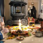 Madhuurima Instagram - What an elaborate puja ! Feel so blessed and fulfilled. #divine #funtimes #collegues