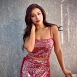Madhuurima Instagram – Leave a little sparkle wherever you go 🥰🥰
 Wearing @atticsalt___ 

#explore #bling #shine #rise #red