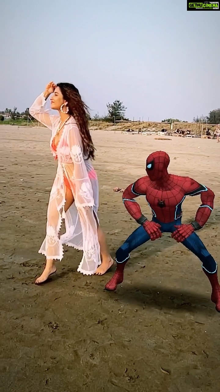 Madhuurima Instagram - Spidy and I shakin things up! #spiderman #bootydance #explore