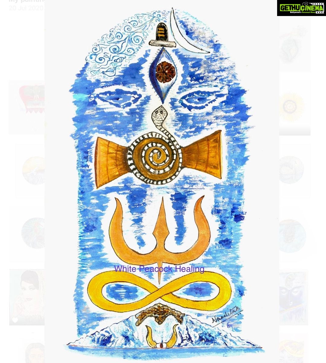 Madhuurima Instagram - Maha Shivratri, ‘The great night of Shiva’ the first pic depicts all the symbols of Shiv . This is painted by my mother Nandita Banerjee @whitepeacockhealing It is on this night that Lord Shiva performs his cosmic dance of ‘creation, preservation and destruction’. Shivratri - a night of convergence of Shiva and Shakti, which in essence mean the masculine and feminine energies that balance the world. In Hindu culture, this is a solemn festival that marks the remembrance of ‘overcoming darkness and ignorance in life’. This is also a night reserved for self-reflection and introspection for the purpose of growing and leaving behind all things that hinder our success. #mahashivratri #shiva #shivparvati #harharmahadev #love