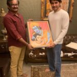 Mahesh Babu Instagram - There’s so much to be said in a piece of art!! Thank you Pattabhi for this priceless piece. It will always be a special one 🤗🤗🤗