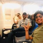 Mahima Chaudhry Instagram - Off to Assam for the Prag Cine Awards with @shreyastalpade27 @paponmusic ..in this shot Papon just promised to get shreyas Tamul ... just so u know y they are grinning so hard!! #assam#traveldiaries#travel#northeast#pragvineawards#spicejet#bollywood#trip#instadaily#fun