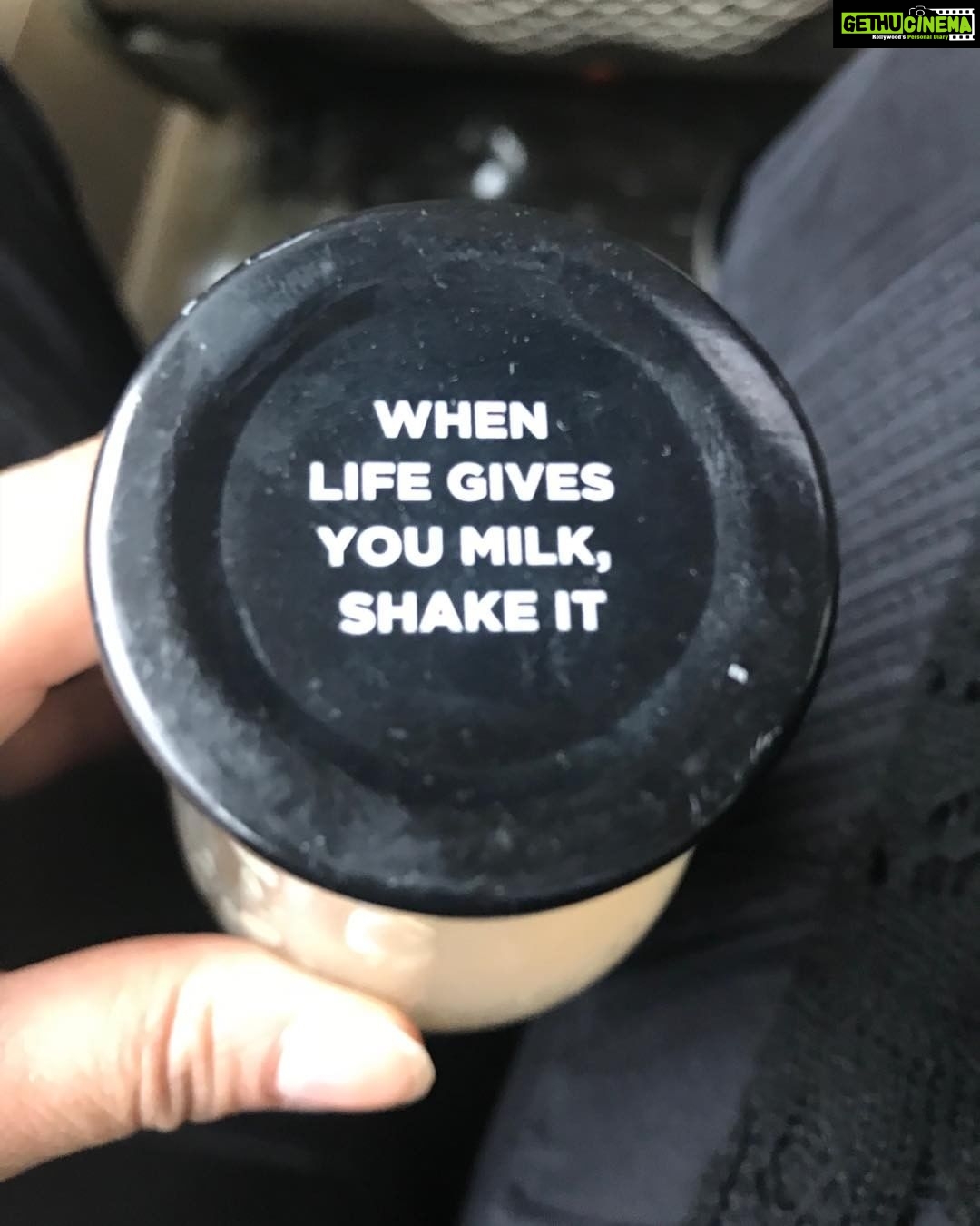 Mahima Chaudhry Instagram - Just love what the cap says..... Oh the milkshake is superb .. had the coffee ☝️