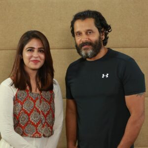 Malavika Wales Instagram - “Never give up on your dreams”, This Man truly showed us what he preached. 
Couldnt stop blushing when near one of my favourite actors and the very humble human @the_real_chiyaan 🧚‍♀️. Thankyou my dear Brother Mithun Chettayi for this wonderful opportunity @mithunmithran 🤗🤗🤗