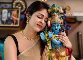 Malavika Wales Instagram - Happy Vishu 😇