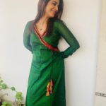 Malavika Wales Instagram - 🌿🌿🌿 In love with this Mangalgiri cotton salwar by @styledivalabel. Thankyou dear @anooshageorgesunoj ( such a gem of a person)