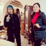 Manisha Koirala Instagram – Jamming with my singing coach, gorgeous and super talented @saraswotikhtri at the end of my class..just for fun 💃🏻
