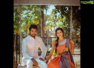 Milana Nagaraj Instagram - Styling @tejukranthi Outfit @sindhureddyofficial Jewelery @amrapalijewels Makeup & Hair @makeup_sachin Photography @barrys.photography Decor @lakirutheweddingplanner