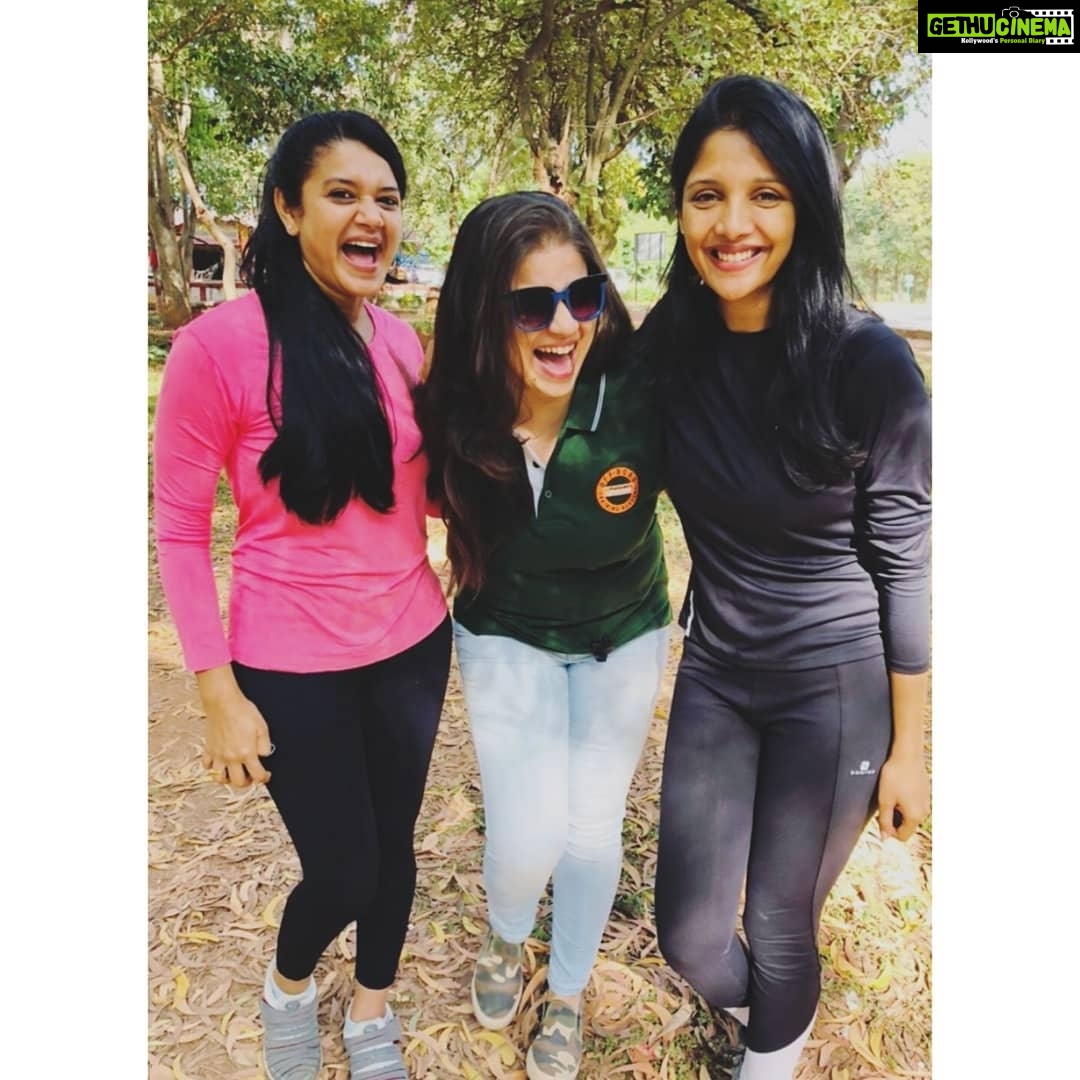 Milana Nagaraj Instagram - #MyHappyGang❤️ @always_a_hippie @shobha_devraj
