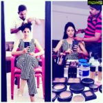 Milana Nagaraj Instagram – Hair and makeup ritual😜 #NightShoots!!