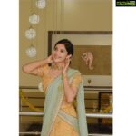 Milana Nagaraj Instagram - Wearing @lotuslabel.bengaluru 💛 #halfsaree #southindianattire #southwedding #milananagaraj