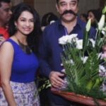 Misha Ghoshal Instagram - With the most versatile actor, on his b'day 😁#ulaganayagan#legend#bdaypics#myfavourite#blessed 😍 Kamal sir u r the best 😁
