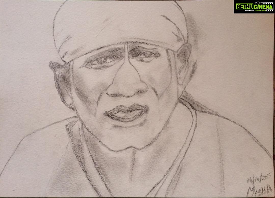 Misha Ghoshal Instagram - A sketch by me after almost 15yrs 😁 hope u all like it 😊 Om Sai Ram 🙏🏼