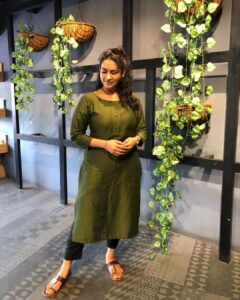 Misha Ghoshal Instagram - Loving the vibe ❤️ #kurti 

Wearing this elegant kurti from @thestitches.in 
Visit their page nd place order to get your very own customized size comfortable yet stylist kurtis, blouses, Lehengas nd many more ❤️