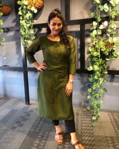 Misha Ghoshal Instagram - Loving the vibe ❤️ #kurti 

Wearing this elegant kurti from @thestitches.in 
Visit their page nd place order to get your very own customized size comfortable yet stylist kurtis, blouses, Lehengas nd many more ❤️
