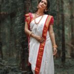 Misha Ghoshal Instagram - Maa Durga = supreme power 😇 be your own strength 😇 #happydurgapuja #happynavratri #bengali #traditional #saree #divinefeminine #photoshoot #makeover #actorlife #shootmode #happy Designer: @styleupramyasekar Saree : @dd_silkhouse. blouse: @ramya_sekar_design_studio MUA: @devismakeupartistry hairstylist: @rama_sareedrapist Jewellery: @chennai_jazz Photography: @portraitsbyunni and @infinity_skylight ECR
