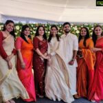 Miya George Instagram - This one pic is so special for me..All the girls ( we consider ourselves as girls not ladies 😜) in this pic are together from 8 th standard. Squad goals: Pillars for life. Congratulations Jintu💍Vinu #squadgoals #freindship #bffs❤️