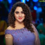Miya George Instagram - Wearing one of my favourite colours 💜 Thanks @jeunemaree for this beautiful gown Pic courtesy: @umeshpnair