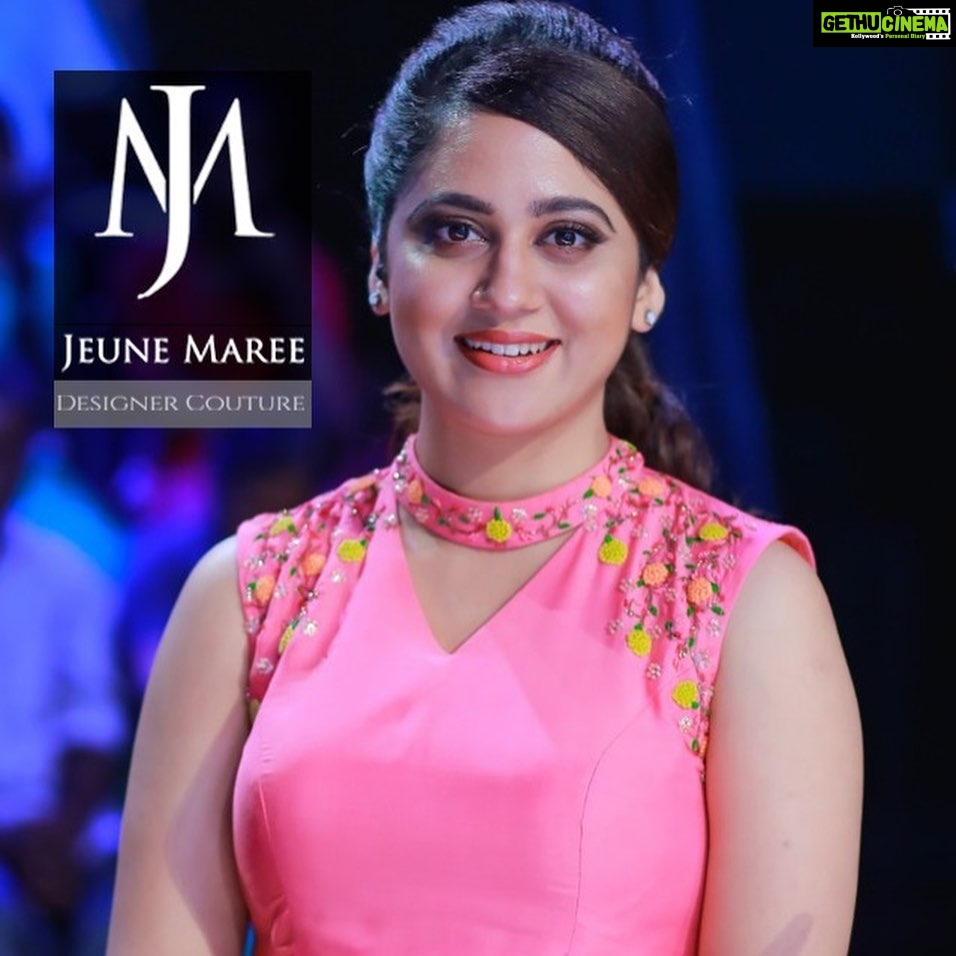 Miya George Instagram - Pinky pinky look 💕 Costume courtesy: @jeunemaree Makeup: Sangeeth Pic courtesy: Umesh P Nair