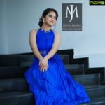 Miya George Instagram - Don’t know whether blue is the warmest colour or not but I wish to believe so 🤪 Catch me in D5 junior tonight’s episode at 8 pm in Mazhavil manorama. Costume courtesy: @jeunemaree Makeup : sudhakar Pic courtesy: Umesh 3Leaf