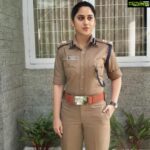 Miya George Instagram - Khaki for the first tym. “Kaanmaanilla” shoot progressing #IPS #Character #filmshoot #khaki #Investigation #experinmentingnew