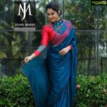 Miya George Instagram - Loved the colour combo nd beautiful blouse pattern . Thank u @jeunemaree for this🥰