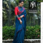 Miya George Instagram - Loved the colour combo nd beautiful blouse pattern . Thank u @jeunemaree for this🥰