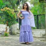 Miya George Instagram - Wearing one of my favourite colours 💜 Thanks @jeunemaree for this beautiful gown Pic courtesy: @umeshpnair