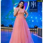 Miya George Instagram - Peach 🦋 Costume courtesy: @jeunemaree Makeup: sudhakar Pic courtesy: Umesh 3Leaf