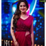 Miya George Instagram - Hope u all liked our tonight’s D5 junior episode. This beautiful chilli red outfit was designed by @jeunemaree Jeune Maree kochi. Makeup: sudhakar Pic courtesy: Umesh 3leaf