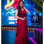 Miya George Instagram - Hope u all liked our tonight’s D5 junior episode. This beautiful chilli red outfit was designed by @jeunemaree Jeune Maree kochi. Makeup: sudhakar Pic courtesy: Umesh 3leaf
