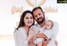 Miya George Instagram - Baptism series starts here😜👼❤️ @ashphilipo Pic credit: @annacreations_pala