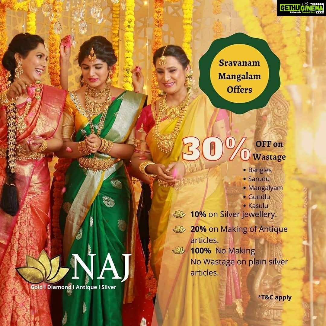 Naina Sarwar Instagram - Go grab ur best 0ffers now @NAJ jewellery Bridal & festive collections....ππ» #actorslife #tvcommercial #printadd #Bridelook #festiveseason #offers #andhra #teluguAd #gold #diamonds #silver #shopping #jewellery #indian #ethnic #desi