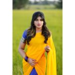 Naina Sarwar Instagram - Telugu debut❣️ . . . #shoot #stills #songshoot #telugu #lastschedules #hyderabad #south #southindian #yellowlover #girlnextdoor #happiness #sareelove #detailsoontocome Hyderabad