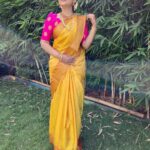 Nakshathra Nagesh Instagram – Saree @elegant_fashion_way 
Earrings @house_ofjhumkas 
Necklace @vrushti.official 
#beingsaraswathy #tamizhumsaraswathiyum