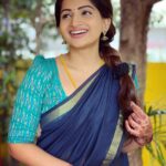 Nakshathra Nagesh Instagram – Another super pretty, easy to drape and elegant saree from @aatwos #beingsaraswathy #tamilumsaraswathiyum