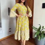 Nakshathra Nagesh Instagram - Flaunting this dress from @fashionfloorindia and my mumma’s photography skills! @nallininagesh ❤️