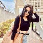Namitha Pramod Instagram - I say dress to please yourself.Listen to your inner muse and take a chance.Wear something that says 'HERE I’M TODAY’ ☀️ #everybodyisbeatiful Loving your bag: @alankrit.in