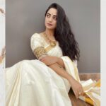 Namitha Pramod Instagram - ഓണാശംസകൾ🌼♥️ Wearing: @t.and.msignature Jewellery: @m.o.dsignature