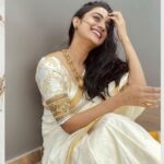 Namitha Pramod Instagram - ഓണാശംസകൾ🌼♥️ Wearing: @t.and.msignature Jewellery: @m.o.dsignature