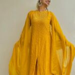 Namitha Pramod Instagram - Vintage Yellow with mulla mottu 🌼 Wearing: @labelmdesigners Styled by : @rashmimuraleedharan Hair&makeup : Yours truly Captured by : @_indu_pramod